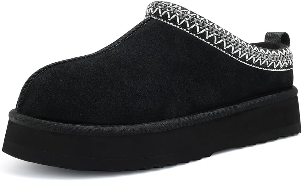 Warm Walks Cozy Women's Slippers Genuine Suede, Fluffy, Warm, Memory Foam