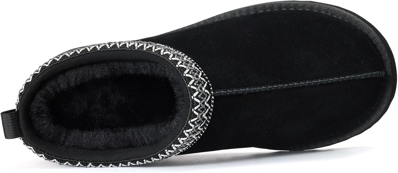 Warm Walks Cozy Women's Slippers Genuine Suede, Fluffy, Warm, Memory Foam
