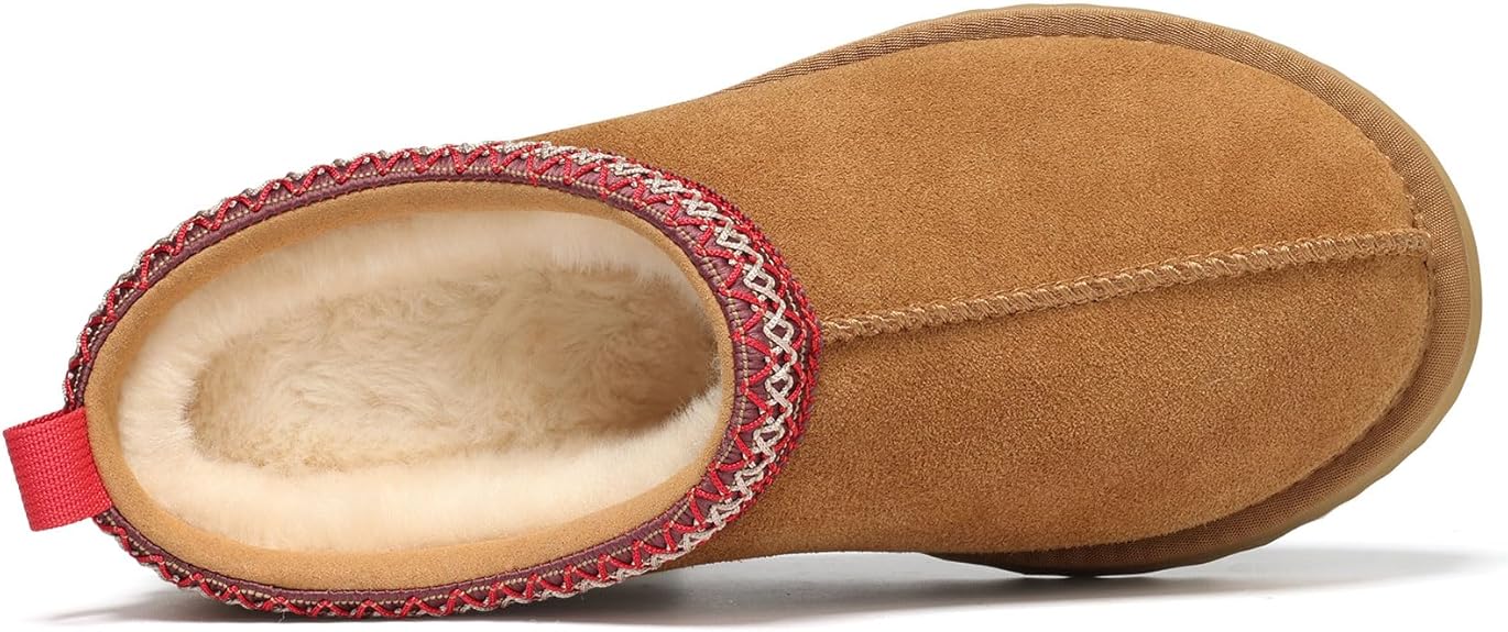 Warm Walks Cozy Women's Slippers Genuine Suede, Fluffy, Warm, Memory Foam