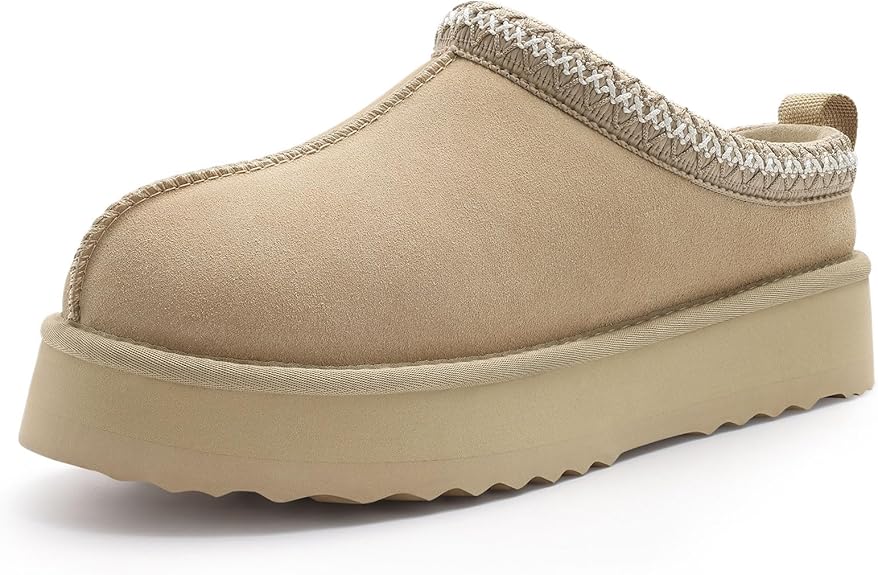 Warm Walks Cozy Women's Slippers Genuine Suede, Fluffy, Warm, Memory Foam