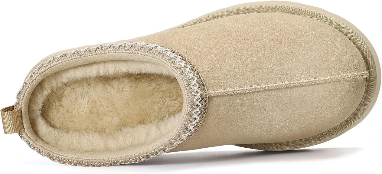 Warm Walks Cozy Women's Slippers Genuine Suede, Fluffy, Warm, Memory Foam