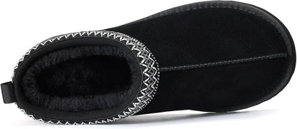 Warm Walks Cozy Women's Slippers Genuine Suede, Fluffy, Warm, Memory Foam