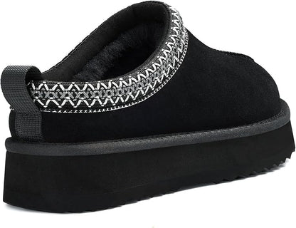 Warm Walks Cozy Women's Slippers Genuine Suede, Fluffy, Warm, Memory Foam