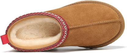 Warm Walks Cozy Women's Slippers Genuine Suede, Fluffy, Warm, Memory Foam