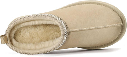 Warm Walks Cozy Women's Slippers Genuine Suede, Fluffy, Warm, Memory Foam